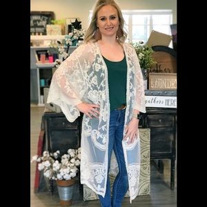 ❌SOLD❌Crochet Lace Duster